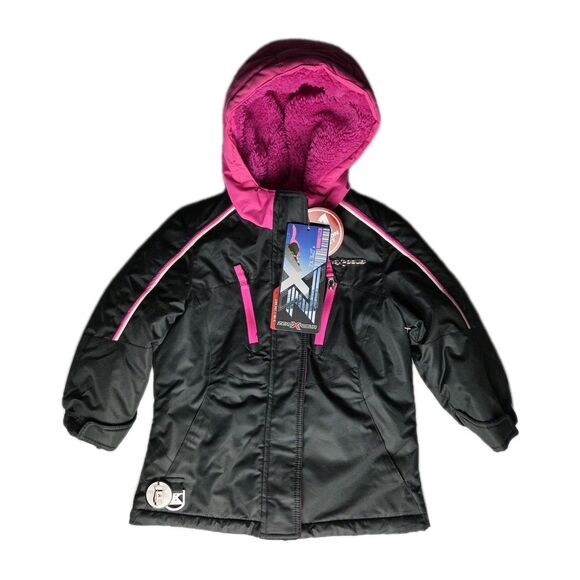 Zeroxposur 3-in-1 WINTER Snow JACKET Ski GIRLS Sz 4-5 XS Black Pink NEW W/ TAGS - Picture 1 of 13